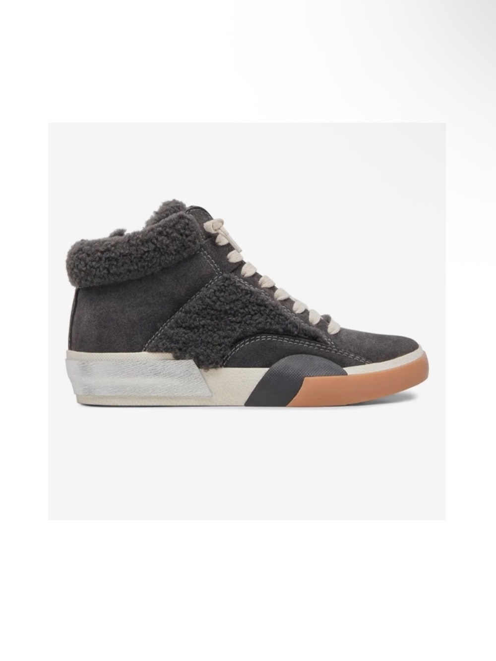 Dolce Vita Zilvia Plush Women's Sneaker 
Color: Anthracite Suede size 8.5 new